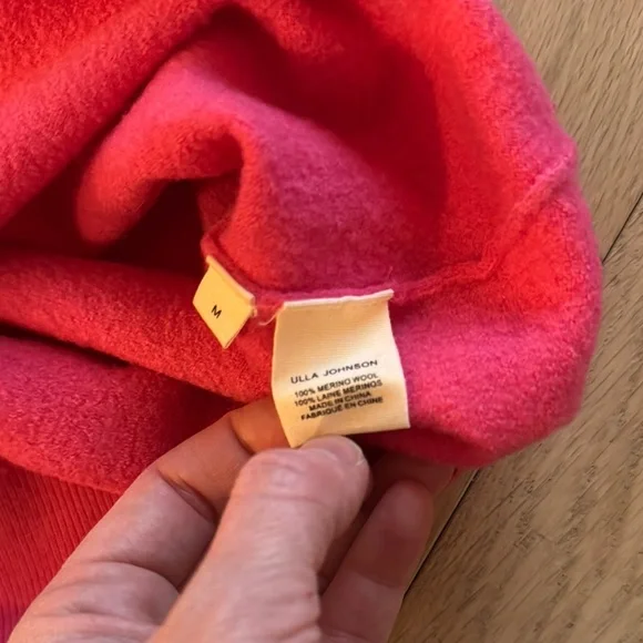 Ulla Johnson Pink Crew Neck Sweater with Balloon Sleeves - Picture 4 of 6